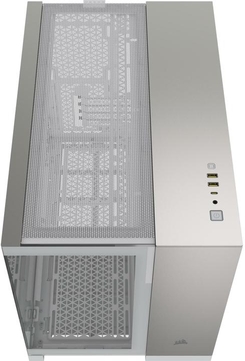 Immagine prodotto Corsair 2500X (bianco/alluminio, vetro temperato x 2) (mATX, Mini-ITX, ATX)