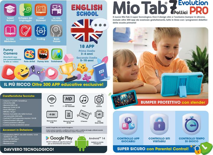 Immagine prodotto Lisciani Hi Tech Educativo Mio Tab 7" Evolution Pro