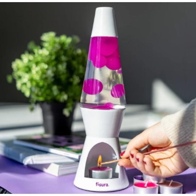 Produktbild Fisura Lavalampe rosa - kerzenbetrieben von