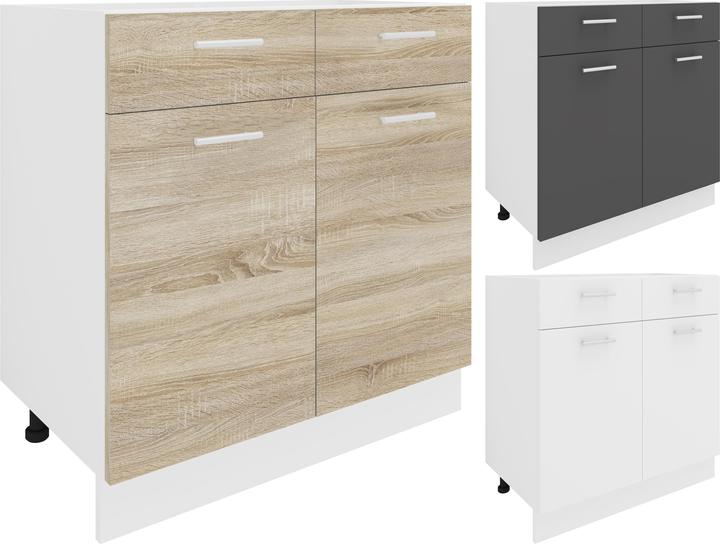 Immagine prodotto VCM Armadio da cucina Larghezza 80 cm Cassetto Base Armadio da cucina Mobili da cucina Esilo (80 x 46 x 82 cm)