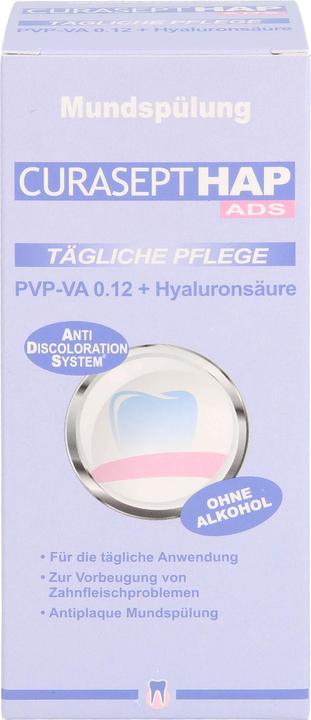 Actual product image Curasept HAP012 PVP-VA 0.12 + Hyaluron Mouthwash, 200 ml FLA (200 ml, Mouthwash)