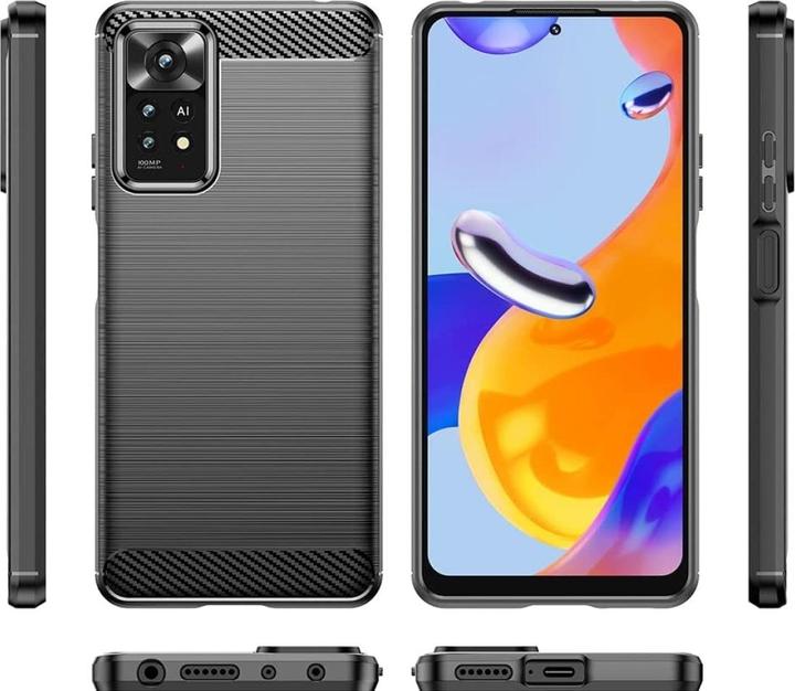 Actual product image Screenguard Xiaomi Redmi Note 11 Pro+ 5G Case Carbon Brushed Soft TPU (Xiaomi Redmi Note 11 Pro+ 5G)