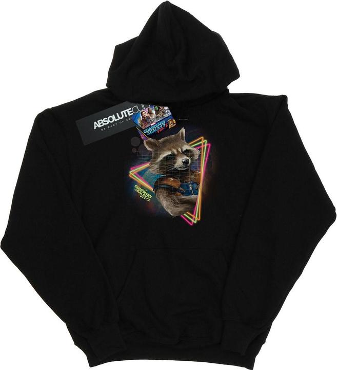 Actual product image Mens Guardians Of The Galaxy Neon Rocket Hoodie (XL)