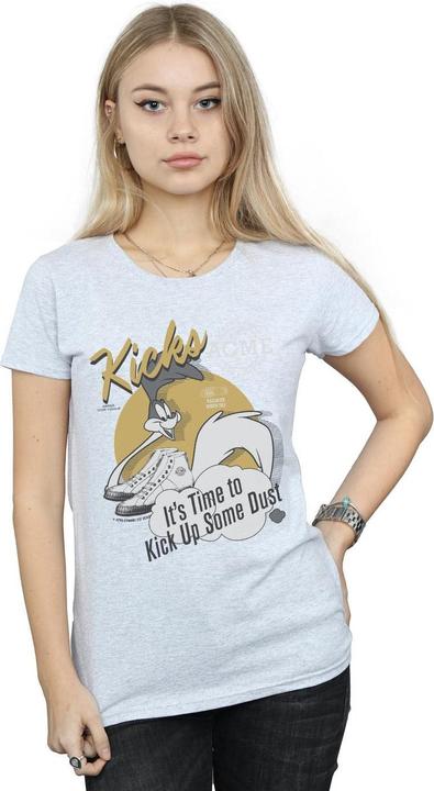 Actual product image Looney Tunes Womens/Ladies Road Runner Kicks Cotton T-Shirt (XL)