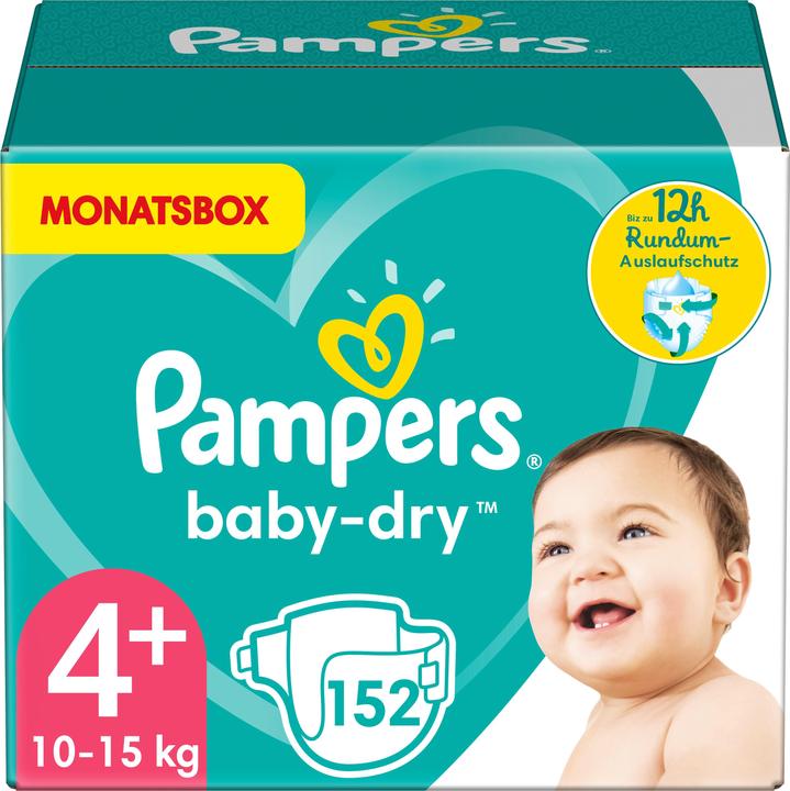 Image du produit Pampers Baby-Dry (Taille 4+, Pack mensuel, 152 pièce(s))