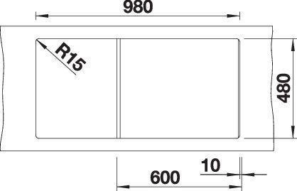 Produktbild Blanco Zia XL 6 S (Aufsatzspülbecken, 60 cm, 50 cm)