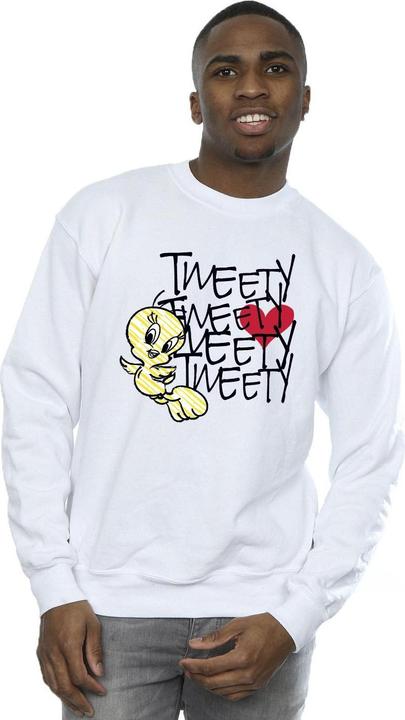 Actual product image Looney Tunes Mens Tweety Love Heart Sweatshirt (3XL)
