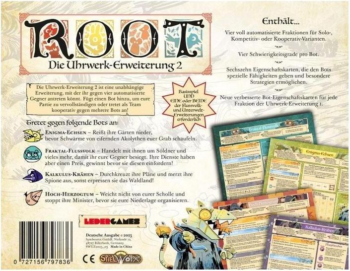 Actual product image Spielworxx SPWD0013 - Root - Uhrwerk 2, board game, for 1-4 players, from 10 years (DE expansion) (German)