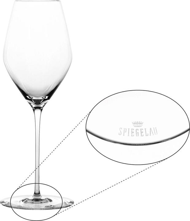 Actual product image Spiegelau Hi-Lite Champagnergläser + Poliertuch (34.70 cl, 6 Glasses, Champagne glasses)