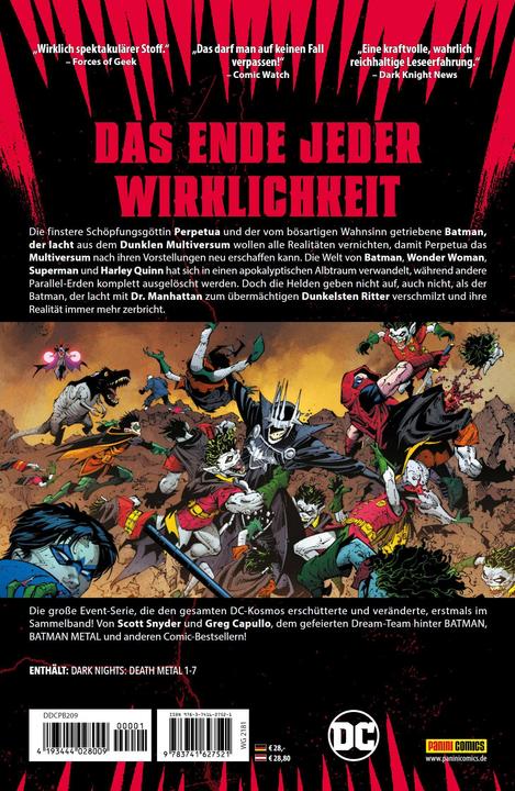 Actual product image Panini Batman: Death Metal (German, Greg Capullo, Scott Snyder, Yanick Paquette, Bryan Hitch, 2022)
