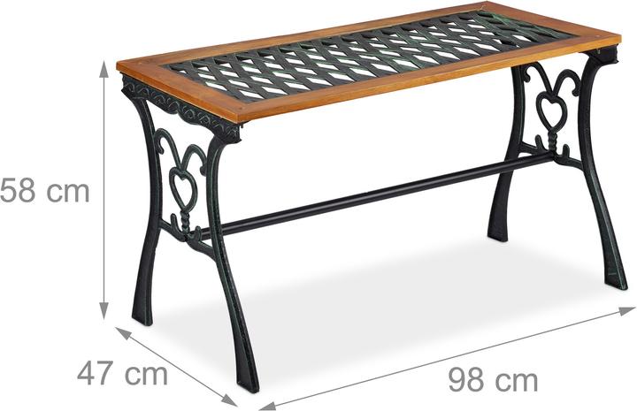 Produktbild Relaxdays Gartentisch (98 cm)