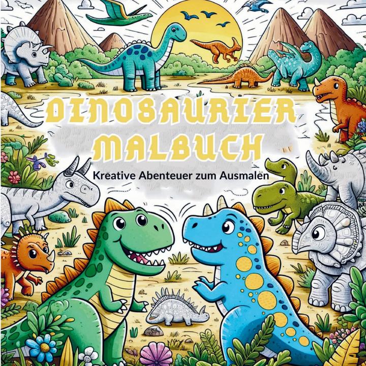 Dinosaurier Malbuch fr Jungen: Urzeit-Abenteuer zum Ausmalen!