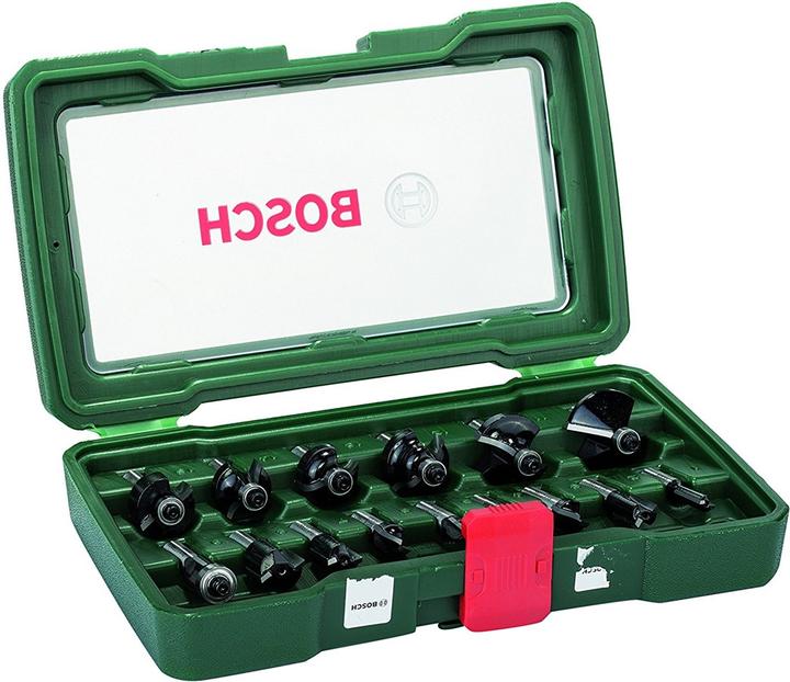 Produktbild Bosch Zubehör HM-Fräser-Set mit 8 mm Schaft, 15-teilig