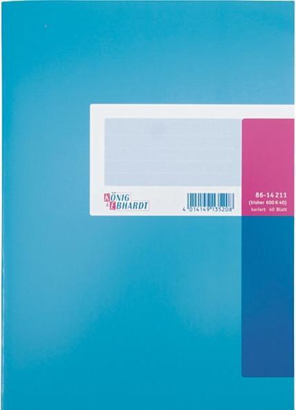 König & Ebhardt Business book, high-gloss lacquered cardboard, squared, A5 (40 x)