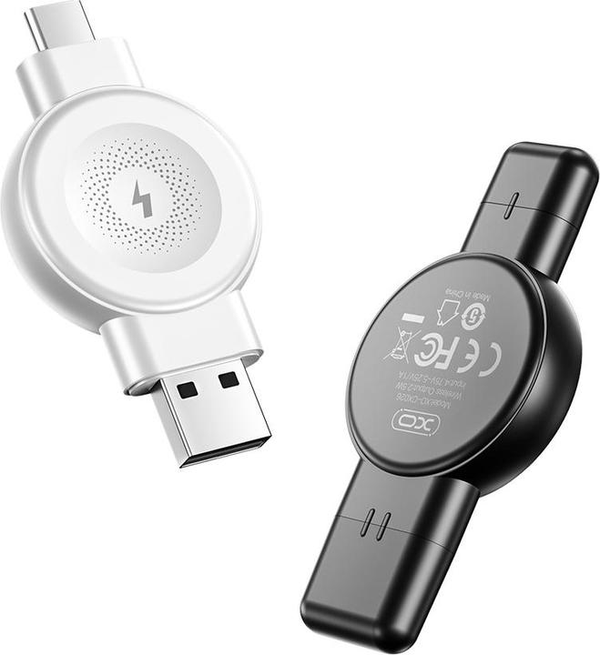 Immagine prodotto xO caricatore wireless per orologi QI CX026 USB+USB-C 2,5W nero (2.50 W)