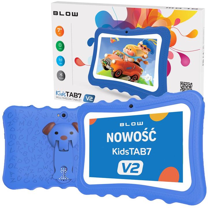 Actual product image Blow Tablet KidsTAB7 V2 4/32GB niebieskie etui 2MP (7.01", 128 GB, Blue)