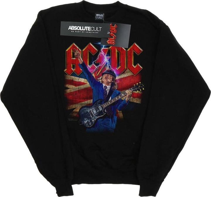 AC/DC Angus Union Flag Lightning Sweatshirt Jungen