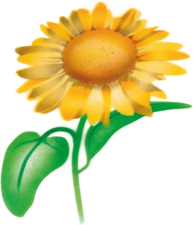 Actual product image Martellato Airbrush stencil sunflower