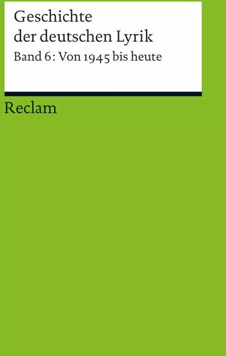 Produktbild Geschichte der deutschen Lyrik (Deutsch, Hermann Korte, 2012)