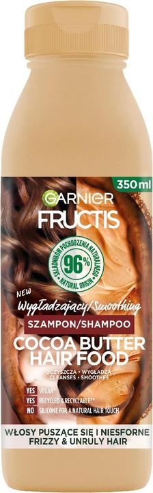 Garnier Fructis Cocoa Butter Hair Food Shampoo Shampoo For Frizzy And Unruly Hair 350Ml (350 ml, Flüssiges Shampoo)