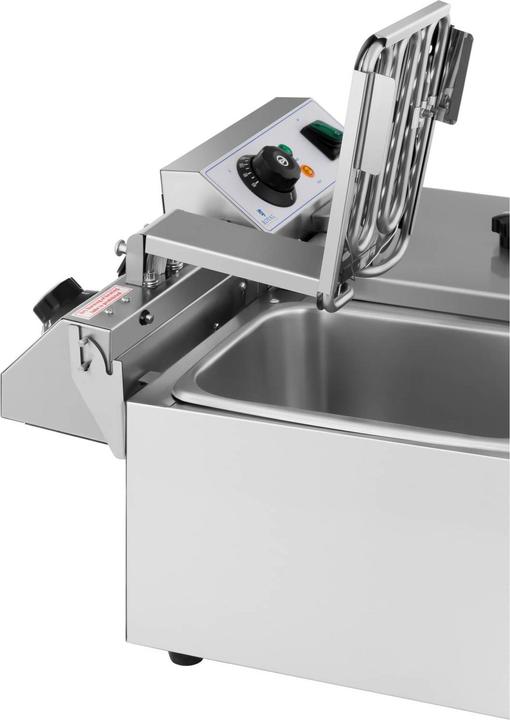 Actual product image Royal Catering Fritteuse Edelstahl Gastronomie Elektro Fritteuse 2 x 8 L Kaltzone 3200 W (EU plug)