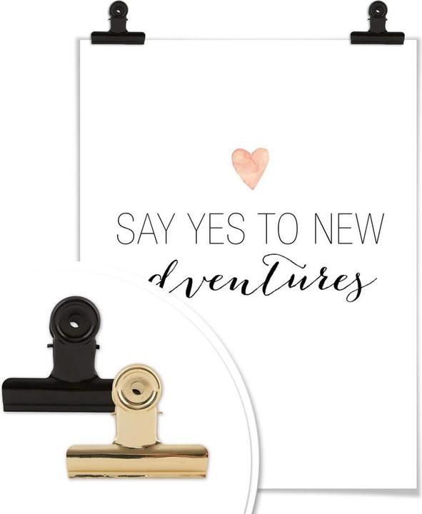 Produktbild Trenddeko Say yes to new adventures (30 x 40 cm)