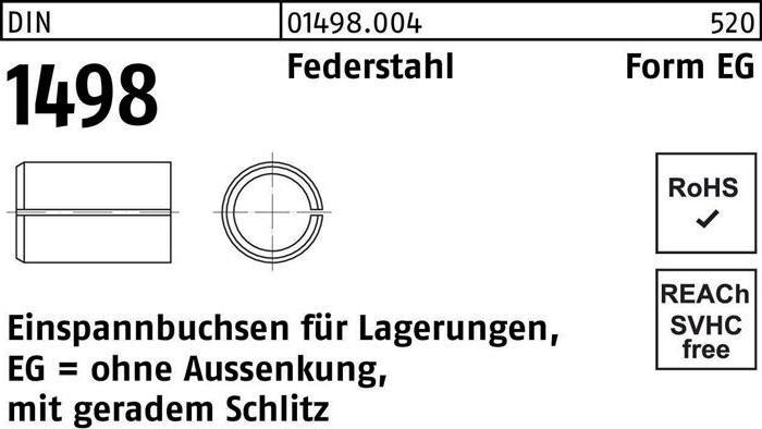 Actual product image Clamping bush DIN 1498 form EG EG 25/32 x 30 spring steel
