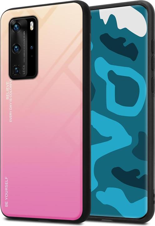 Actual product image Cadorabo TPU 2 colors glass cover (Huawei P40 Pro+)