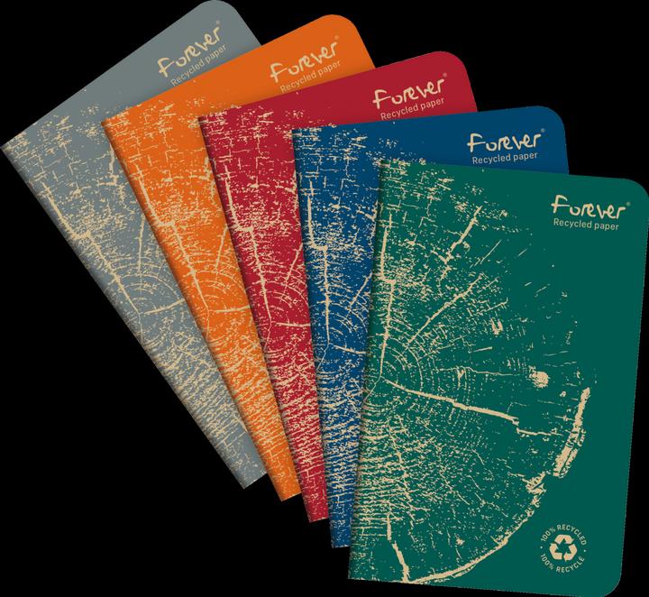 Image du produit Calligaphe Carnet piqué FOREVER PREMIUM 100% recyclé 9x14cm 96 pages ligné papier recyclé blanc 90 g - (Blanc, Couverture souple)
