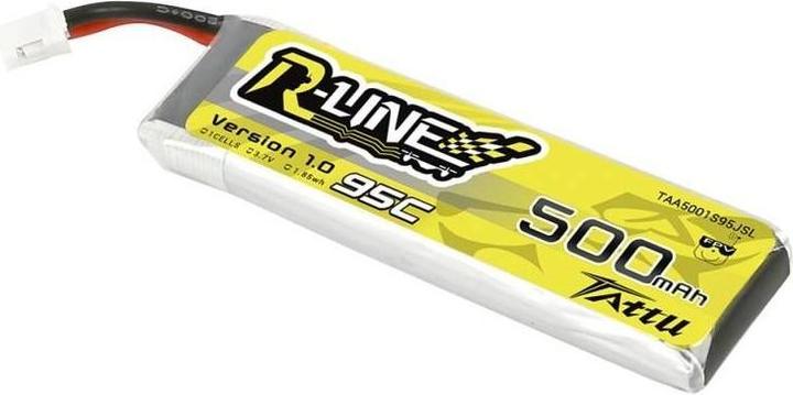 Immagine prodotto Tattu Batteria RC LiPo 500 mAh 3,7 V 95C R-Line (3.70 V, 500 mAh)