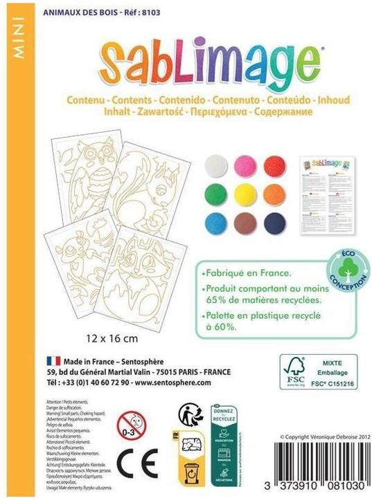 Produktbild Sentosphere Sandbilder Mini Waldtiere