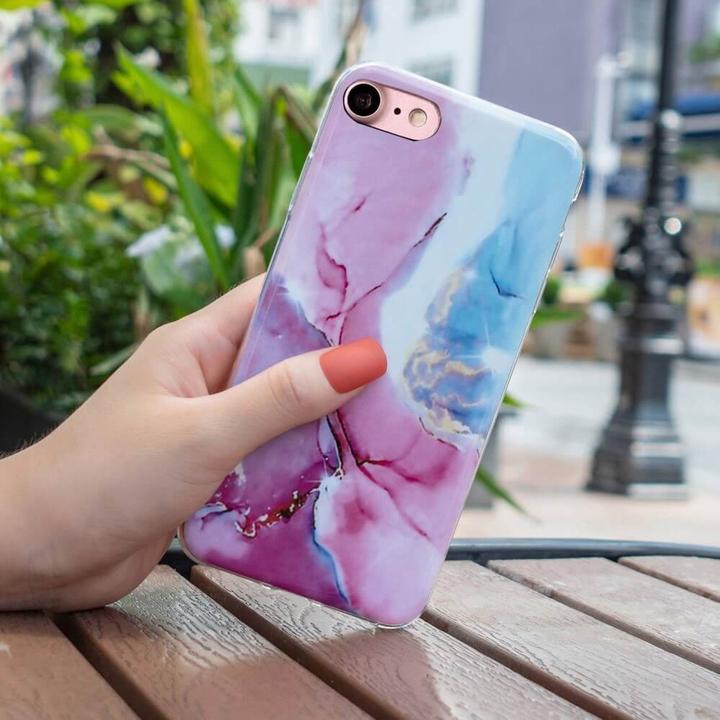 Produktbild Cover-Discount iPhone SE / 8 / 7 - Silikon Gummi Case Rose Marble (Apple iPhone 8, Apple iPhone 7)