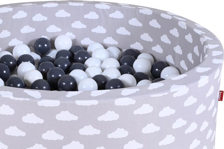 Image du produit Knorrtoys Bällebad soft - "Grey white clouds" - 300 balls grey/creme (ca. 6cm Durchmesser)