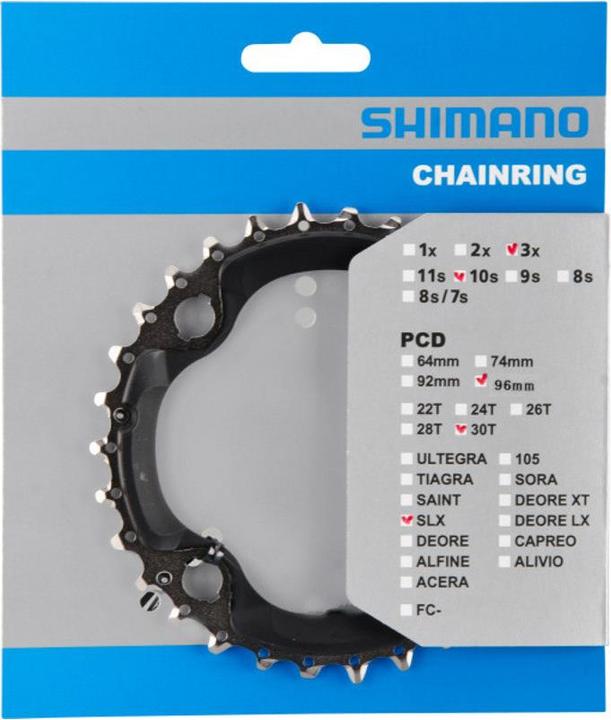 Actual product image Shimano SLX FC-M672/FC-M622 chainring AN 96 mm (30)