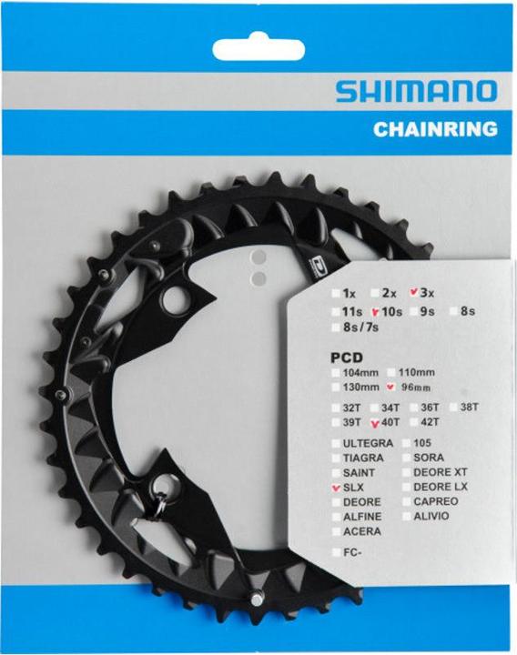 Actual product image Shimano SLX FC-M672/FC-M622 chainring AN 96 mm (30)