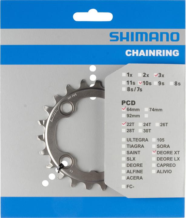 Produktbild Shimano Deore XT FC-M782 Kettenblatt 64 BCD silber (22)