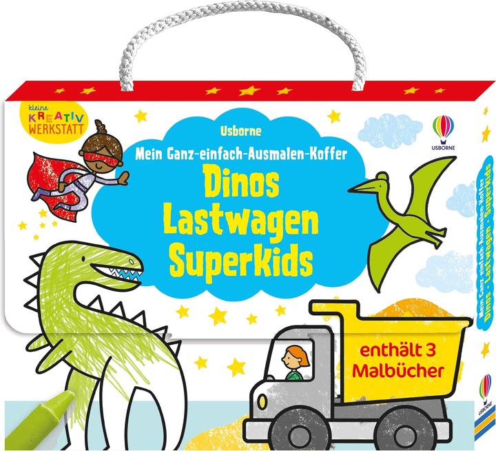 Produktbild Kleine Kreativ-Werkstatt – Mein Ganz-einfach-Ausmalen-Koffer: Dinos, Lastwagen, Superkids