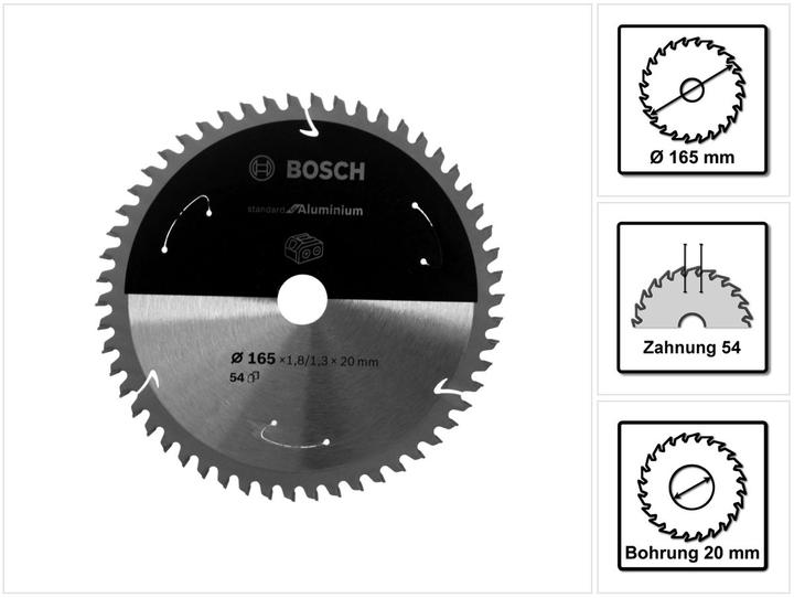 Actual product image Bosch Professional Zubehör PRO Aluminium cordless circular saw blade, 165 x 1.8 x 20 mm