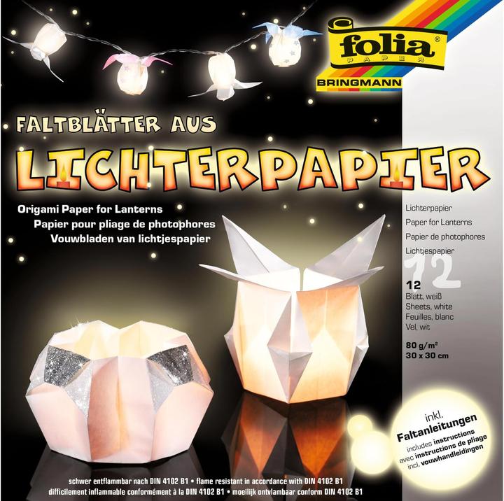 Folia des dépliants en papier éclairé (80 g/m², 12 x)