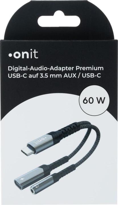 Produktbild Onit Digital-Audio-Adapter Premium USB-C auf 3.5 mm (USB Typ C, USB Typ C, 3.5mm Klinke)
