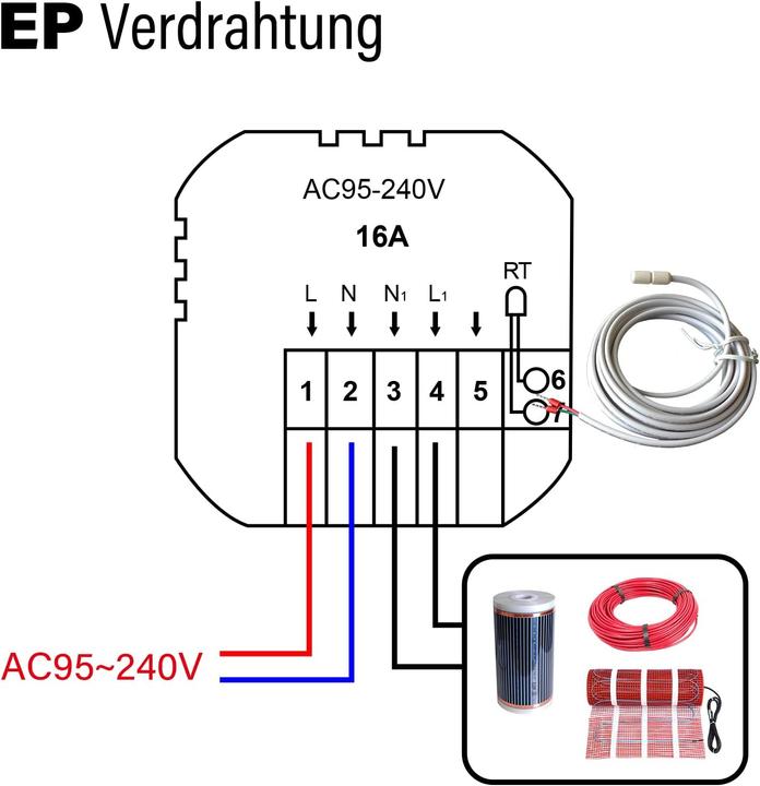 Produktbild Beok controls Elektroheizung Thermostat, 1Stk WIFI
