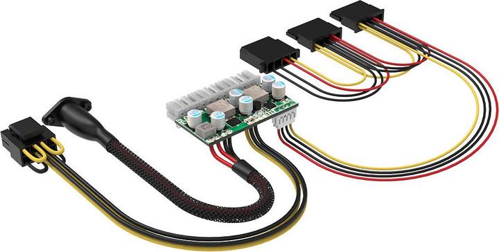 Image du produit Akasa Compact Power 200W DC-to-DC ATX Adapter with 4-pin Power DIN for Small Form Factor Chassis (200 W)
