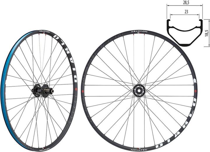 Novatec Diablo Disc wheelset 27.5" 10s (Wheelset, 27.5")
