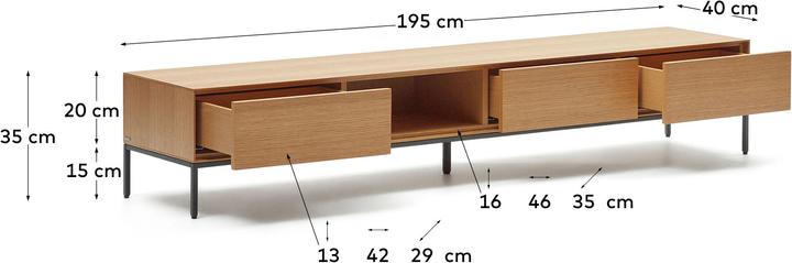 Produktbild Kave Home Vedrana (195 x 35 x 40 cm)