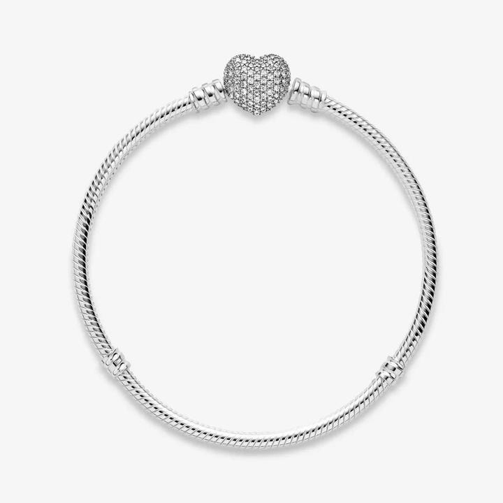 Produktbild Pandora Armband mit Herzverschluss (20 cm, Silber)