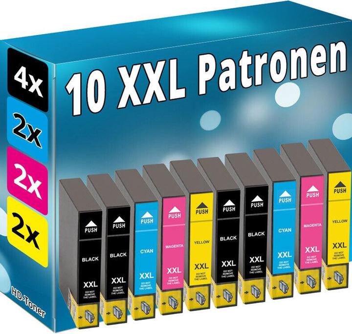 Image du produit Druckfuxx 10 TINTE PATRONEN für Epson 502 XL Expression XP-5100 XP-5105 WF-2860D