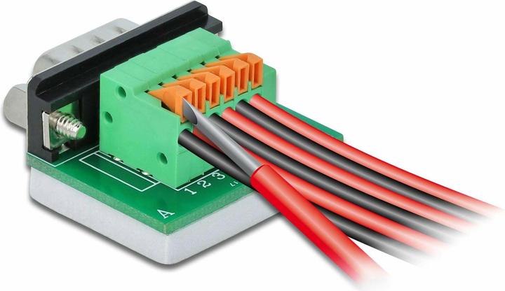 Image du produit Delock Bornier de l'adaptateur Connecteur RS232 DB9 horizontal