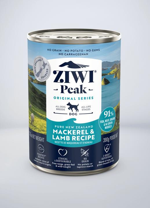 Produktbild Magni Ziwipeak - Mackerel & lamb recipe, wet food 390 gr. - (zp034) (Adult, 1 Stk., 390 g)