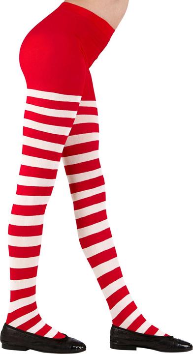 Produktbild Widmann STRUMPFHOSE WEIss/ROT GESTREIFT 70 DEN, 7-10 years