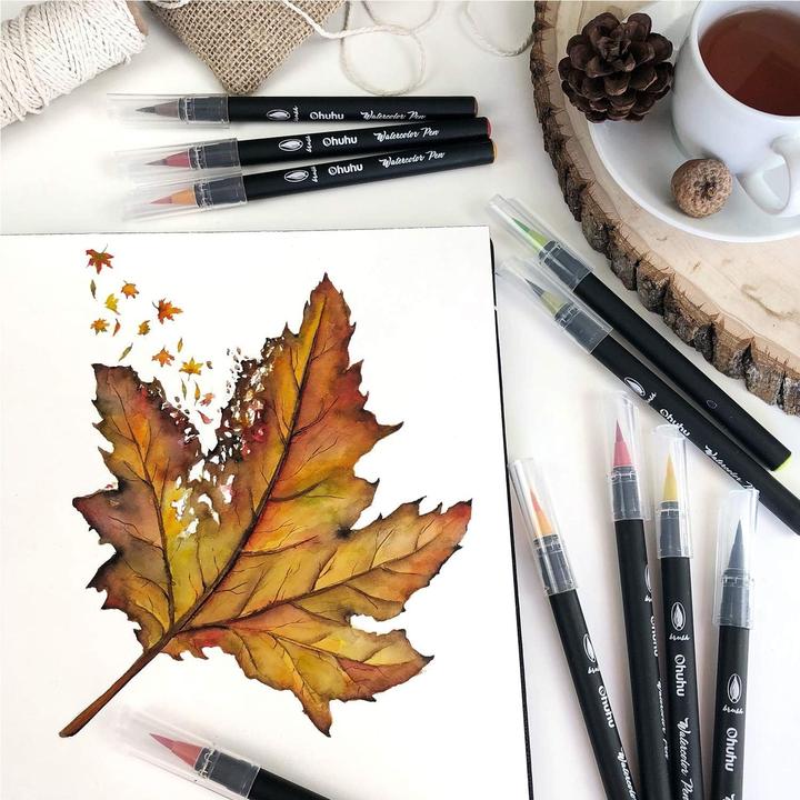 Produktbild Ohuhu Aquarell-Pinselstifte (Mehrfarbig, 24 x)